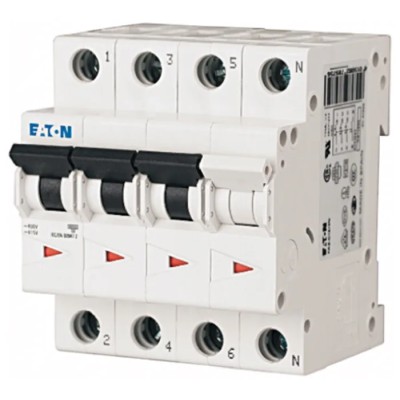 Eaton xEffect Miniature Circuit Breaker, 4-Pole, 40A, Type C, 400V AC, 6 kA Breaking Capacity FAZ6