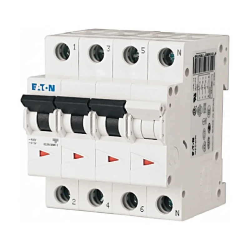 Eaton xEffect Miniature Circuit Breaker, 4-Pole, 40A, Type C, 400V AC, 6 kA Breaking Capacity FAZ6