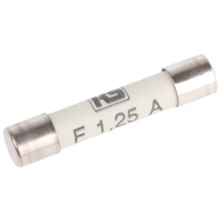 RS PRO 1.25A F Ceramic Cartridge Fuse, 6.3 x 32 mm, 500V AC 769-6330