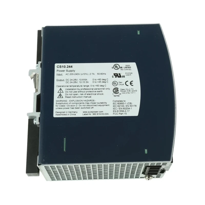 PULS DIMENSION DIN Rail Power Supply Single Phase 240V AC Input 28V DC, 10A, 240W CS10.244