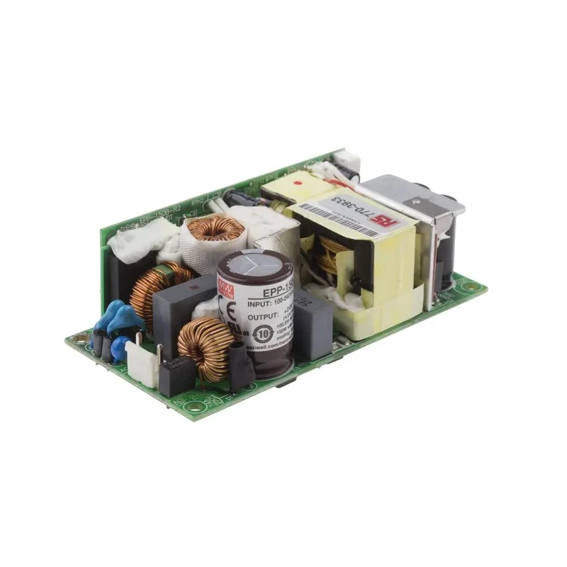 MEAN WELL 150W Open Frame Switching Power Supply 24V DC Output, 90-370V AC Input EPP-150-24