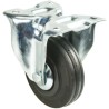 Tente Fixed Castor Rubber Wheel 100 mm Diameter 75 kg Load Capacity Pressed Steel Frame 3478PVJ100P62