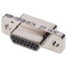 ITT Cannon 15 Way Straight Micro-D Panel Mount Aluminium Alloy D-Sub Connector 1.27 mm Pitch MDM-15PSB-A174