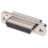 ITT Cannon 25 Way Straight 1.27 mm Pitch Panel Mount Micro-D Solder Male D-Sub Connector MDM-25PSB-A174