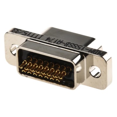 ITT Cannon 15 Way Straight 1.27 mm Pitch Panel Mount Micro-D D-Sub Connector MDM-15SSB-A174