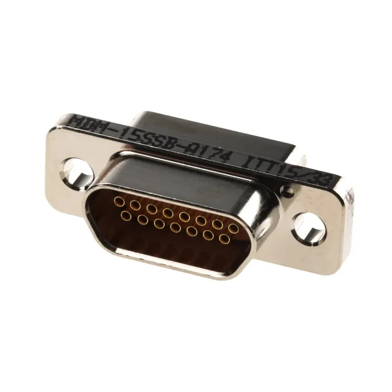 ITT Cannon 15 Way Straight 1.27 mm Pitch Panel Mount Micro-D D-Sub Connector MDM-15SSB-A174
