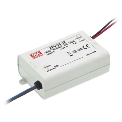 MEAN WELL IP30 1 Output LED Driver, 36V, 25.2 W, 700mA Constant Voltage Switching Power Supply 