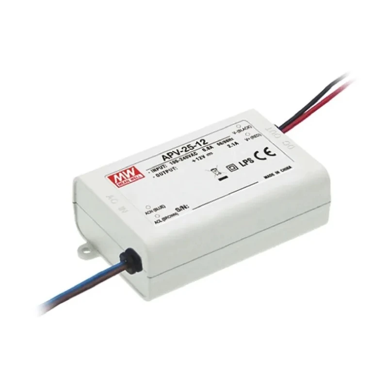 MEAN WELL IP30 1 Output LED Driver, 36V, 25.2 W, 700mA Constant Voltage Switching Power Supply 