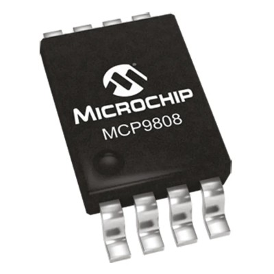 Microchip MCP9808 Series Digital Output Temperature Converter Surface Mount SMBus Serial-I2C ±1°C 8-Pin MSOP MCP9808