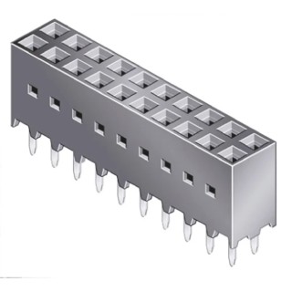Amphenol Communications Solutions 76342 Series Straight Through Hole Board-to-Board PCB Socket, 20-Contact, 2 76342-310LF