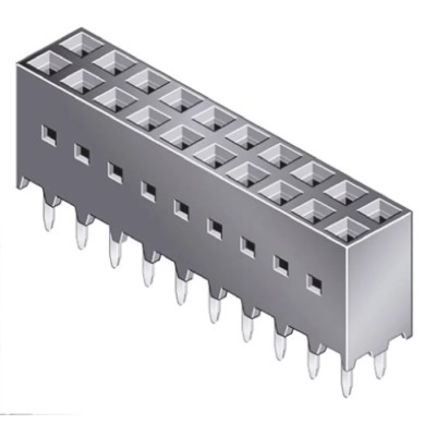 Amphenol Communications Solutions 76342 Series Straight Through Hole Board-to-Board PCB Socket, 20-Contact, 2 76342-310LF