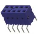 Amphenol ICC 10-Contact 2-Row 2.54 mm Pitch Straight Through Hole PCB Socket 12A 1kV Glass Filled Thermoplastic 71991-305LF