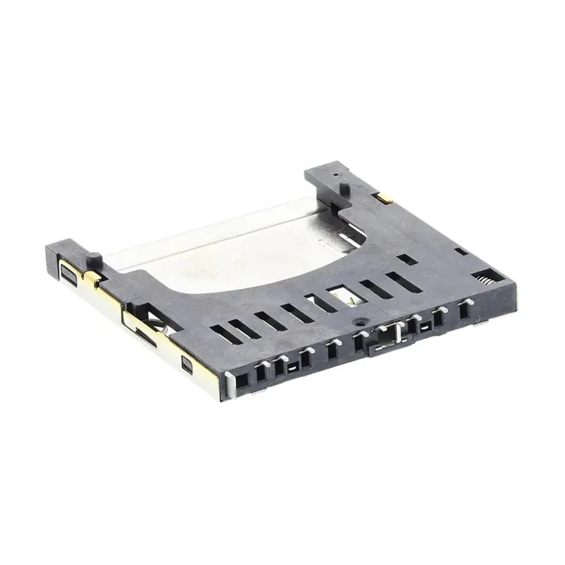 Amphenol ICC 10 Way Push-Push SD Memory Card Connector, Surface Mount, Solder Termination, Thermoplastic 10067847-001RLF