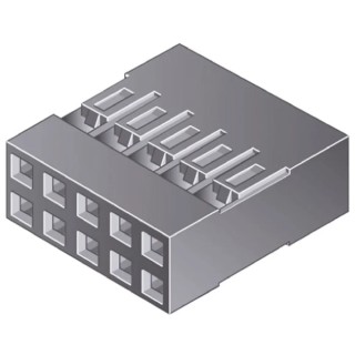 Amphenol ICC Mini-PV Female Connector Housing 2.54 mm Pitch 10 Way 2 Row Straight 65043-032ELF