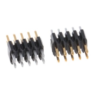 Amphenol Communications Solutions Series Straight Through Hole Pin Header, 10 Contacts, 1.27 mm Pitch, 2 Rows Minitek127