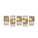 SMC Pneumatic Fitting Brass Push-in 8mm Tube, Male Threaded R 1/4, Electroless Nickel Plated KQ2H08-02AS