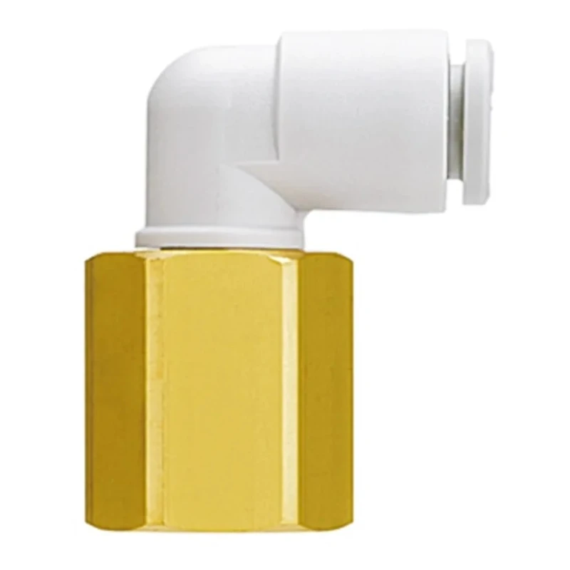 SMC KQ2 Series Brass Pneumatic Fitting Female Rc 1/8 in 8mm Push-in KQ2LF08-01A