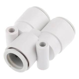 SMC Polybutylene Pneumatic Fitting Push-in 12 mm Connection, Electroless Nickel Plated KQ2U12-00A