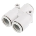 SMC Polybutylene Pneumatic Fitting Push-in 12 mm Connection, Electroless Nickel Plated KQ2U12-00A