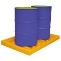 RS PRO Heavy Duty Spill Control 2 Drum Tray Containment Storage 200kg Capacity 1.46m Length 960mm Width 120mm Height 771-6667