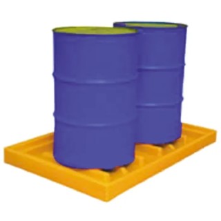 RS PRO Heavy Duty Spill Control 2 Drum Tray Containment Storage 200kg Capacity 1.46m Length 960mm Width 120mm Height 771-6667