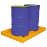 RS PRO Heavy Duty Spill Control 2 Drum Tray Containment Storage 200kg Capacity 1.46m Length 960mm Width 120mm Height 771-6667