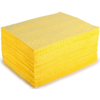 RS PRO Spill Absorbent Pad for Chemical Use 100 L Capacity Yellow 100 per Pack 771-6386