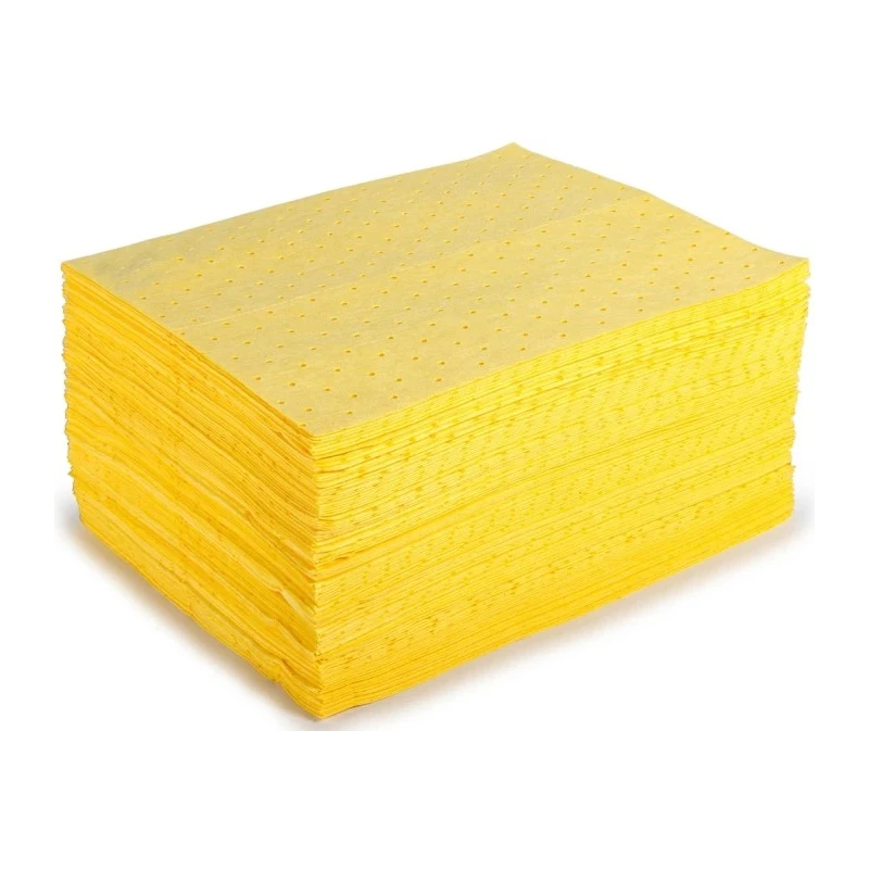 RS PRO Spill Absorbent Pad for Chemical Use 100 L Capacity Yellow 100 per Pack 771-6386