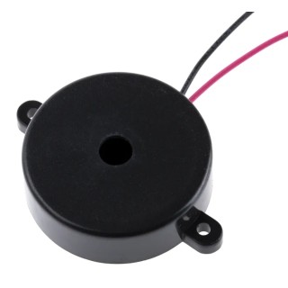 RS PRO 86 dB Panel Mount Square Wave External 9.5 mm Piezo Buzzer Component 40 mm 30V ac Max 771-6926