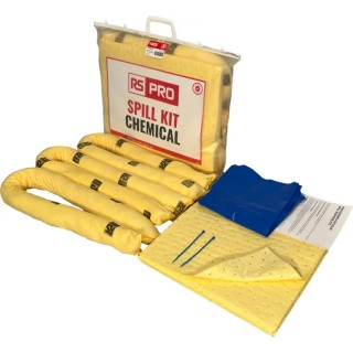 RS PRO 15 L Chemical Spill Kit, 15 L Absorbent Capacity, Transportable Clip-Top Bag, Model 771-6462