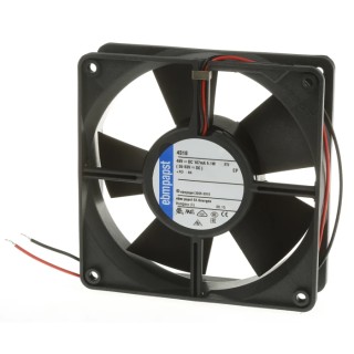 ebm-papst 4300 Series High Performance Ball Bearing Axial Fan, 48V DC, 170 m³/h Air Flow, 5 W Power, IP54/IP68, 119 mm 4318