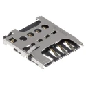 Molex Micro SIM 6 Way Right Angle Push Pull Micro SIM Memory Card Connector, Solder 78727-0001