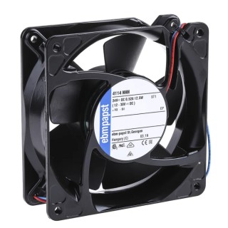 ebm-papst 4100 NHH - S-Force Series Axial Fan 24V DC 12.4W 260 m³/h IP54 IP68 119x38x119 mm 4114NHH