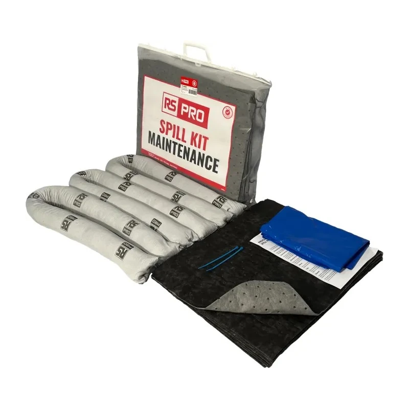 RS PRO 15 L Maintenance Spill Kit, 15L Absorbent Capacity, Non-Aggressive Chemicals, Oil and Water-Based Fluids 771-6465
