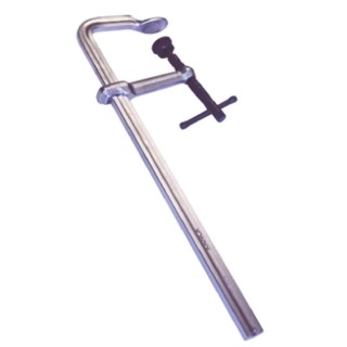 RS PRO Heavy Duty 600 mm x 140 mm Chrome Finished Forged Steel F Clamp 771-9326