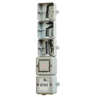 e2s STA Series Amber, Blue, Clear, Green, Opal, Red, Yellow Flashing Effect Beacon Tower, LED Bulb 24V DC, IP66 STA3DC024G