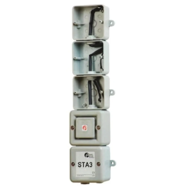 e2s STA Series Amber, Blue, Clear, Green, Opal, Red, Yellow Flashing Effect Beacon Tower, LED Bulb 24V DC, IP66 STA3DC024G