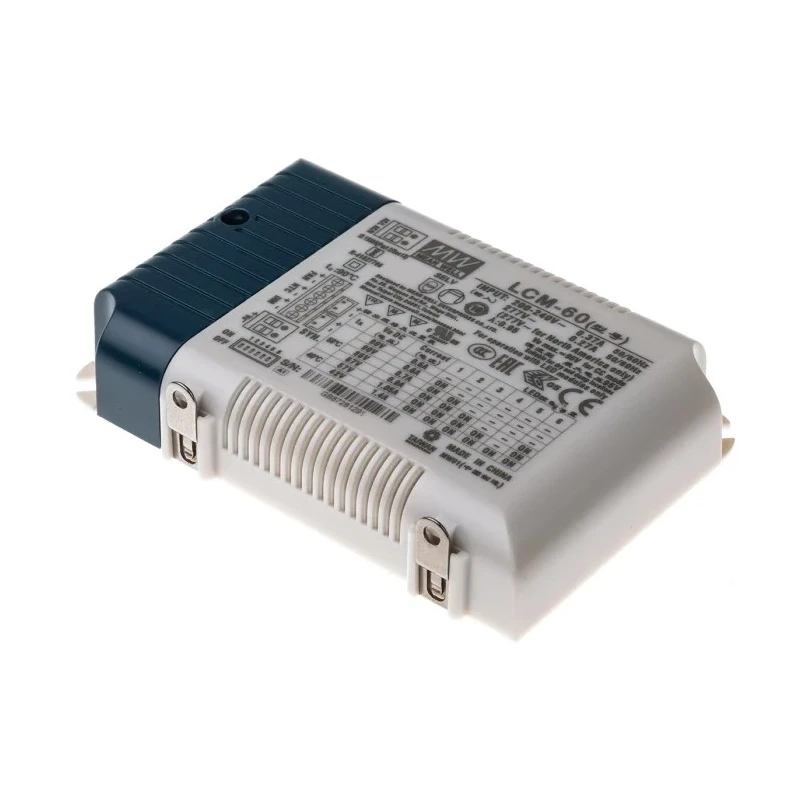 MEAN WELL 5 Output LED Driver, Constant Current, 700mA, 2-90V Output Voltage, 60.3W Power, IP20, 1/10 V and PWM Dimming IP20 