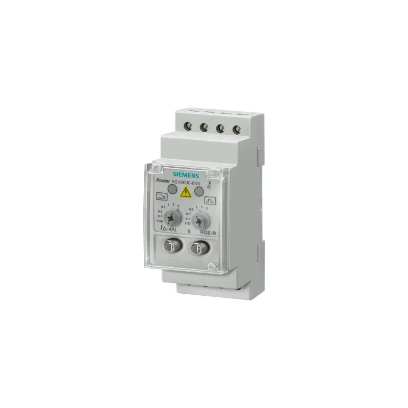 Siemens Monitoring Relay Snap-On, Current Range 30mA to 5A, 275 V DC/AC 5SV8000-6KK