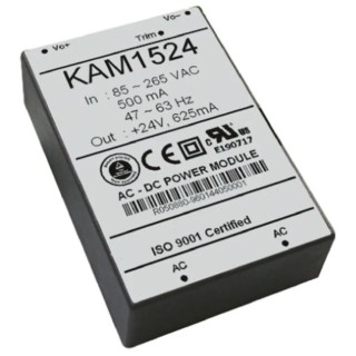 RS PRO Switching Power Supply 24V DC, 15W, 625mA Output Current, PCB Mount KAM15 Series 771-9436