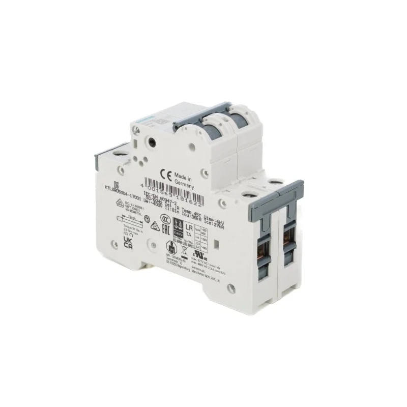 Siemens SENTRON Miniature Circuit Breaker, 2-Pole, 6A, Type C, 400V AC, 60V DC, 10 kA Breaking Capacity 5SY4206-7