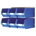 RS PRO Polypropylene Storage Bin, 240 mm x 150 mm x 132 mm, Blue 771-9206
