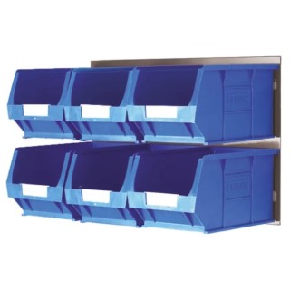 RS PRO Polypropylene Storage Bin, 240 mm x 150 mm x 132 mm, Blue 771-9206