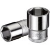 Gedore 1/2 in Drive 8 mm 12 Point Square Socket, Chrome Vanadium Steel, 15mm Overall Length 19 8