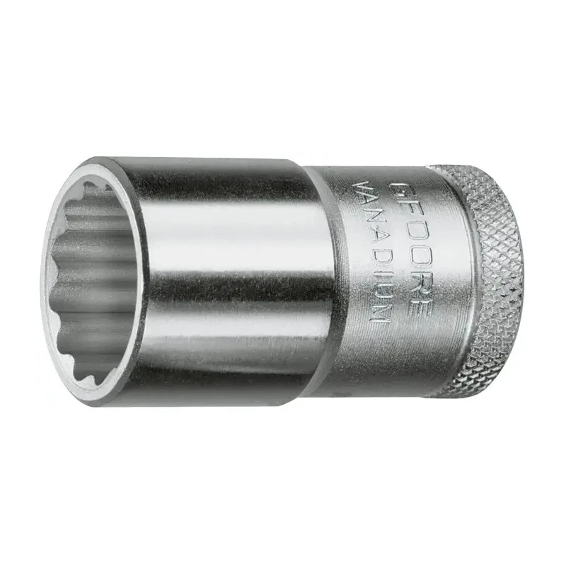 Gedore 1/2 in Drive 11 mm 12 Point Square Bi-Hexagon Socket Chrome Vanadium Steel 38mm Overall Length D 19 11