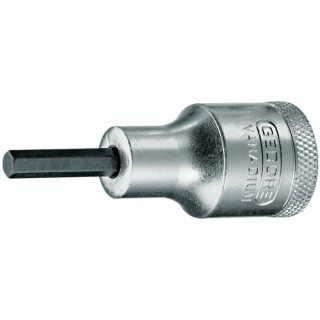 Gedore Hex Screwdriver Bit, 1/2 in Drive Size, 10 mm Hex Size, Vanadium Steel, 60 mm Overall Length IN 19 10