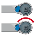 Gedore 1/2 in Chrome Vanadium Steel Ratchet with Reversible Ratchet Handle, 60mm Overall Length 1993 U-20