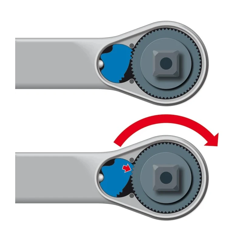 Gedore 1/2 in Chrome Vanadium Steel Ratchet with Reversible Ratchet Handle, 60mm Overall Length 1993 U-20