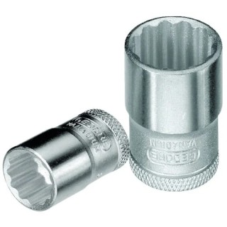 Gedore 3/8 in Drive 13 mm 12 Point Square Drive Socket Vanadium Steel Chrome Finish D 30 13