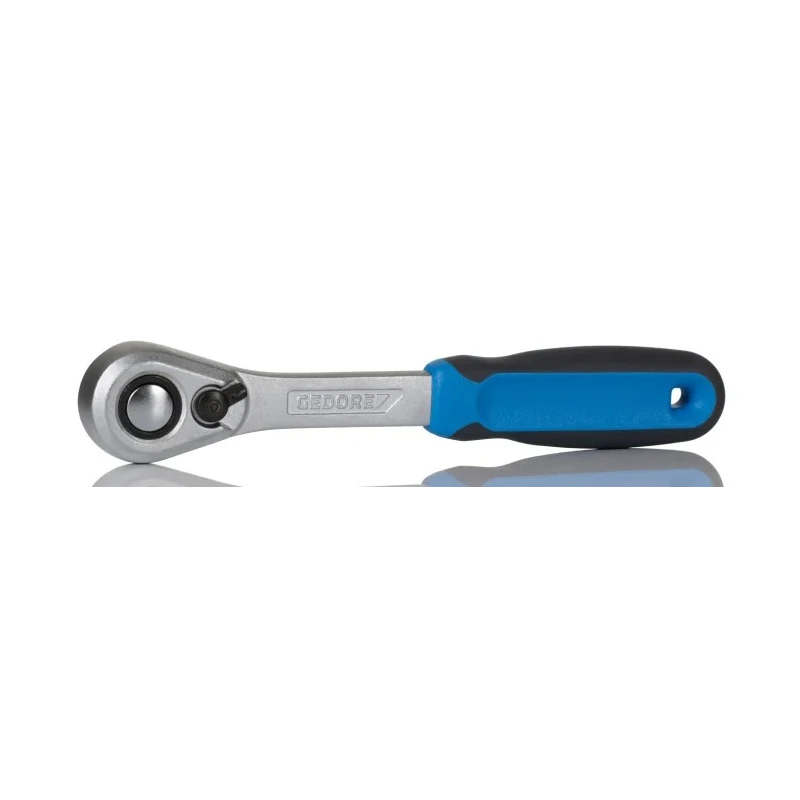 Gedore 3/8 in Ratchet with Ratchet Handle, 200mm Overall Length, Chrome Vanadium Steel, Chrome Finish 3093 U-20